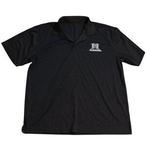 Hawaii Mens Black Polo Shirt Collared Short Sleeve With Embroidery Size Unknown